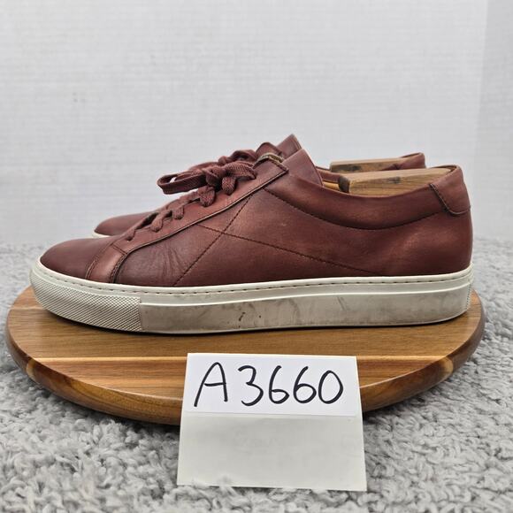Cobbler Union Mens 42 Brown Leather Casual Daily Lifestyle Trainer Dress Sneaker